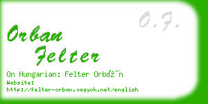 orban felter business card